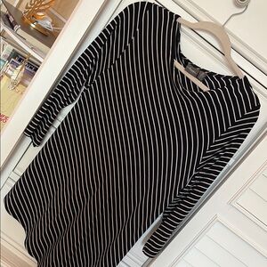 Chico’s Black and White Striped Dress/ or Tunic top